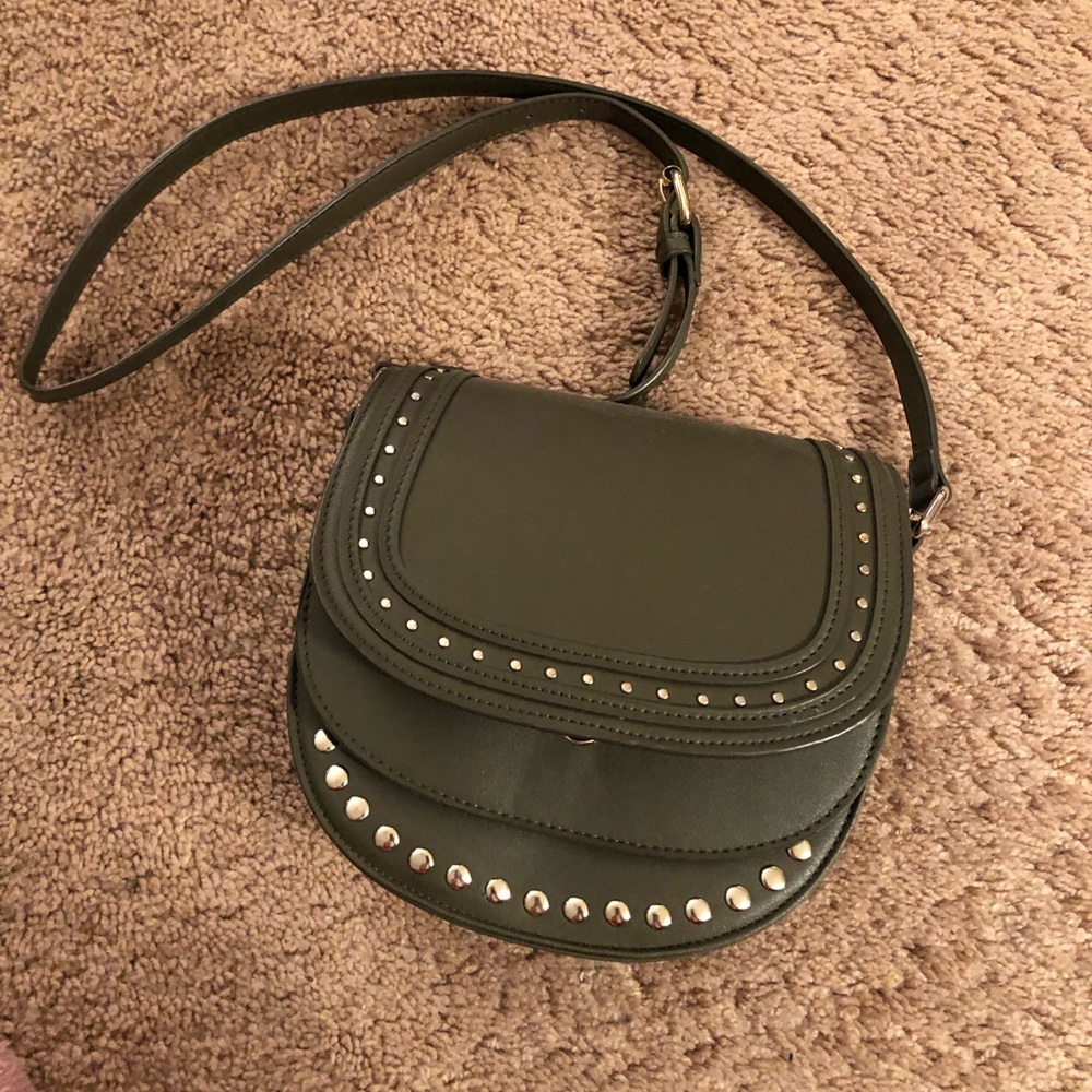 Olive Green Studded Purse